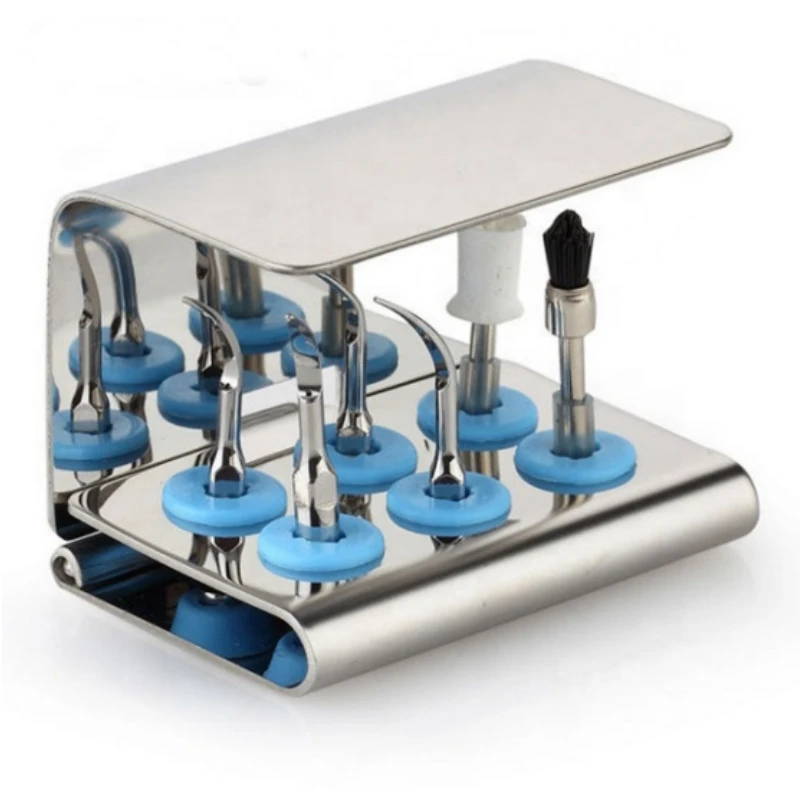 Autoclave Sterilizer Dental - 歯科用超音波スケーラーチップホルダー 6穴付き オートクレーブ対応 バードリルブロックオーガナイザー 滅菌ケース 消毒用
