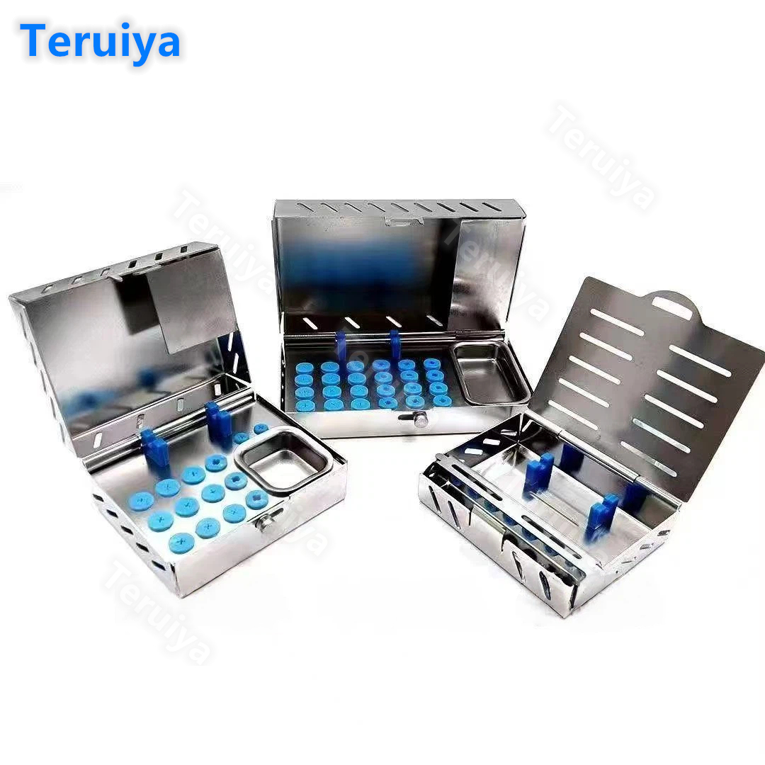 Autoclave Sterilizer Dental - プレミアム歯科インプラント器具キット | インプラントドリルとスクリュードライバー用のオートクレーブ滅菌可能なステンレス鋼滅菌ボックス