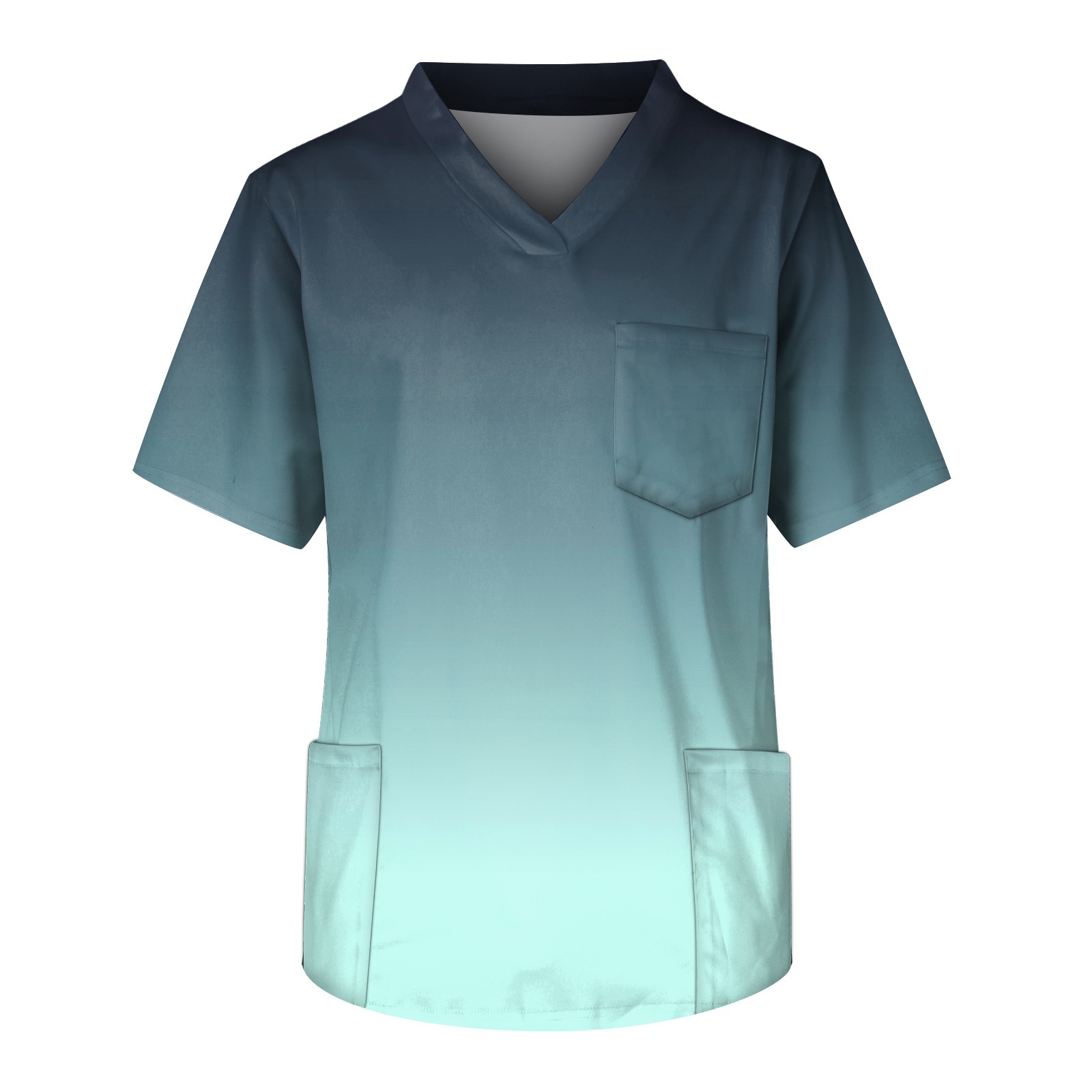 Medical Lab Uniform - 男性のナース制服ペットショップドクターセット医療歯科医オーバーオール夏ラボ作業服半袖グラデーションプリント看護トップ