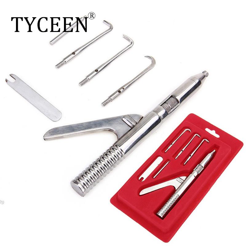 Surgical Instrument Set - 1 セット歯科自動singlehandedクラウンリムーバー銃セットステンレス鋼歯科手術器具ツールで 3 作業先端