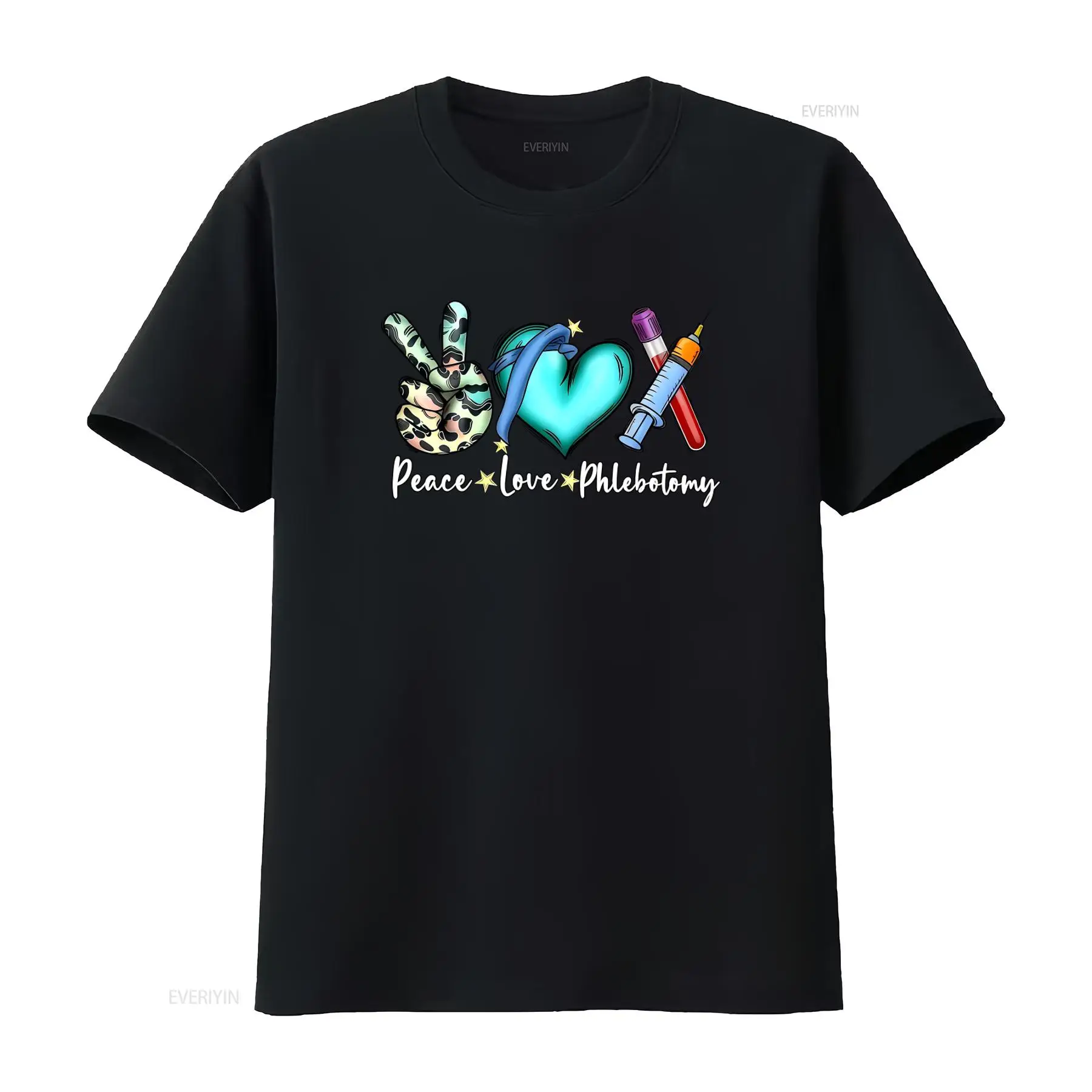 Medical Laboratory Technologist - Peace Love Phlebotomy Tシャツ 医療技術者用 フレボトミスト