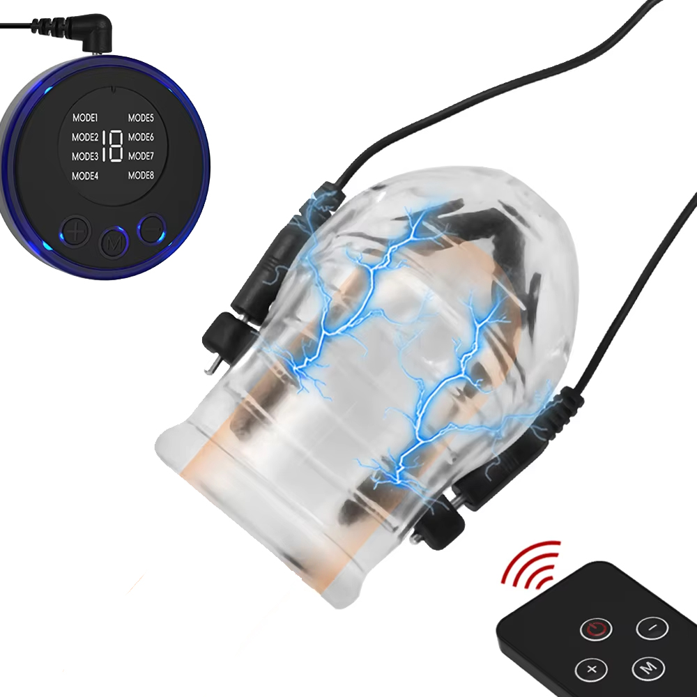 Medical Laboratory Science - 電気ショック亀頭キャップバイブレーター、プレイヤー付きペニスケージ、電気ショック貞操帯、TENSペニススリーブ、医療をテーマにしたおもちゃ