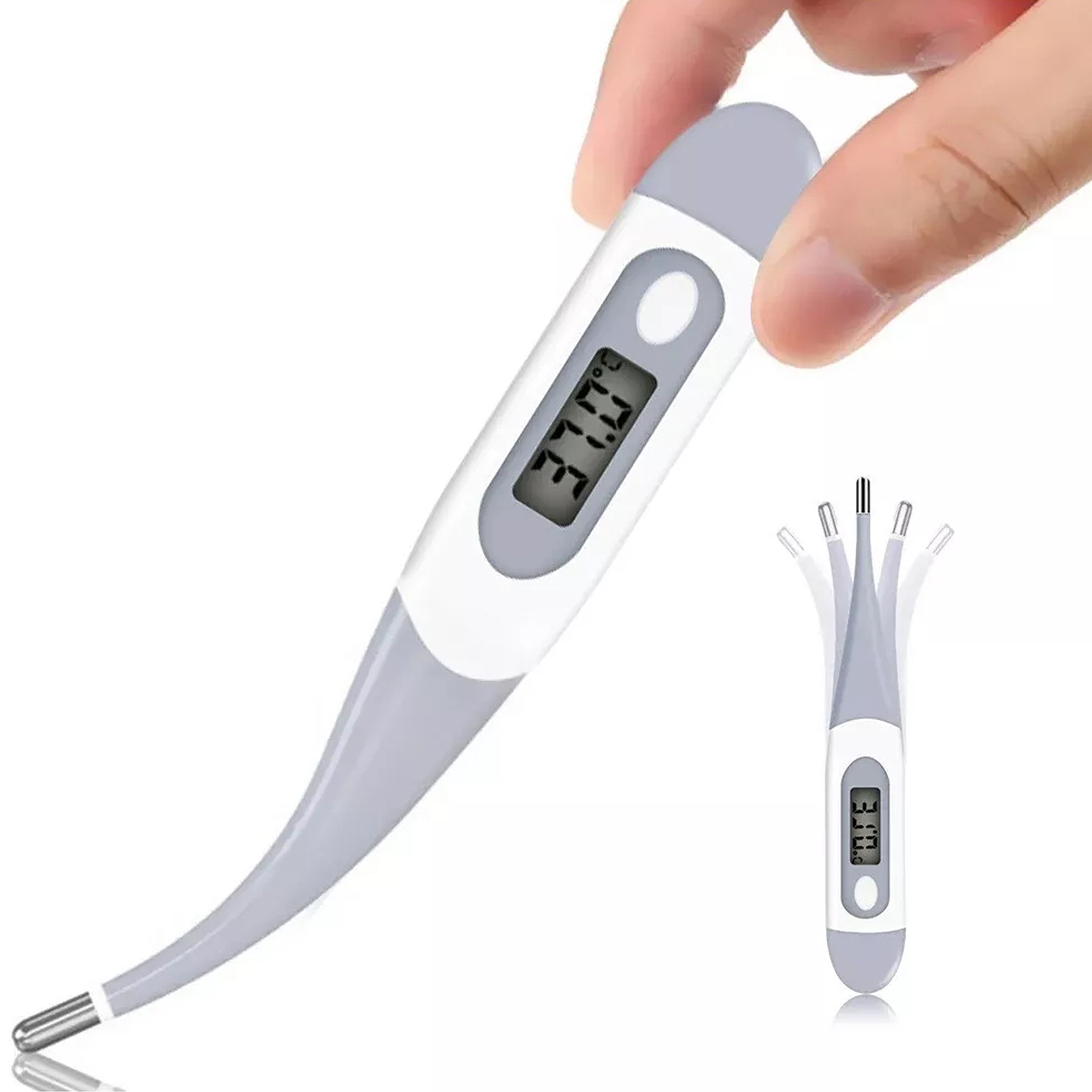 Digital Thermometer Infrared - 大人用体温計、発熱用ソフトヘッドデジタル口腔体温計、15秒の高速読み取りの基礎体温計
