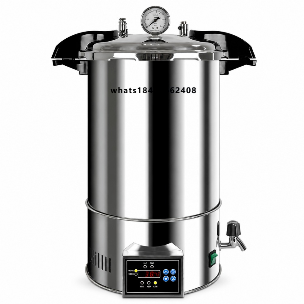 Medical Lab Usa - 24Lデジタルオートクレーブ蒸気滅菌器、クイックオープン型、縦型ステンレス製、ラボ医療用、126℃、0.165MPa