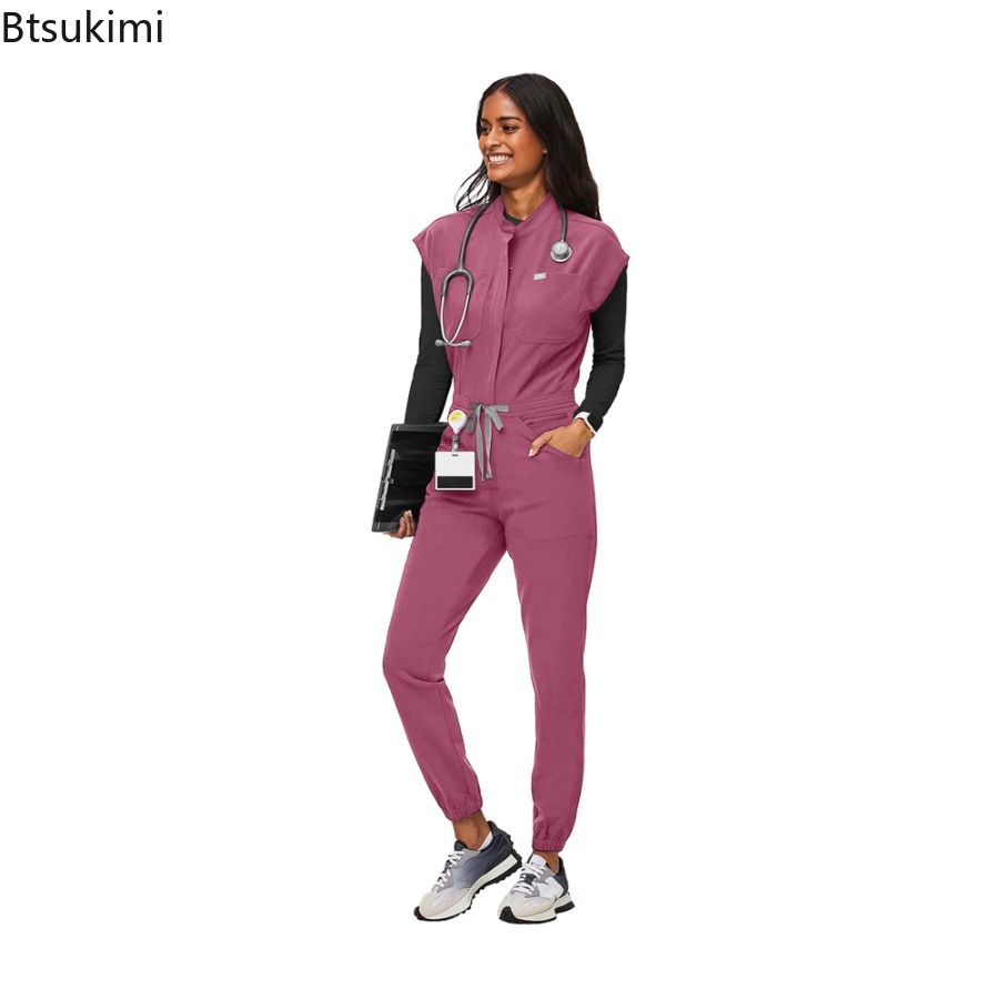 ファッションジッパージャンプスーツ医療制服医療サービス看護ロ - Medical Lab Uniform のレビューと価格