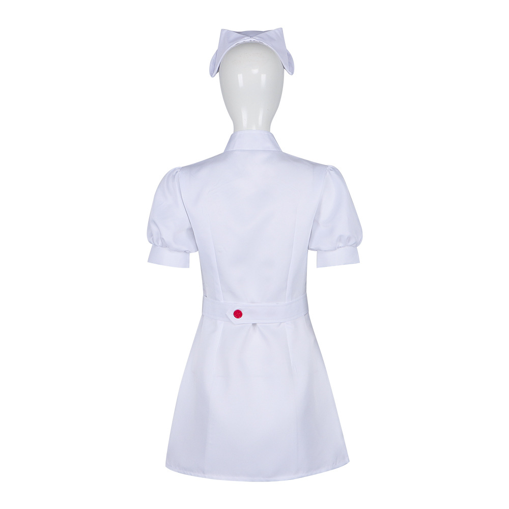 ナースドレスコスチュームセット女性用白半袖医療白衣ナースキャ - Medical Lab Units のレビューと価格