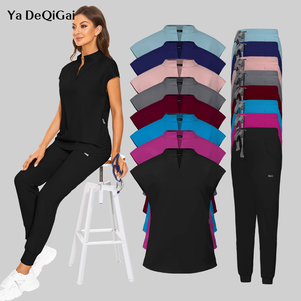 女性の医療ユニフォーム,大きなサイズの衣類セット,Vネックカ - Medical Lab Uniform のレビューと価格