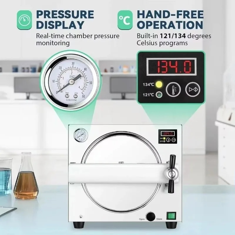 新型18L縦型デントオートクレーブ滅菌器、実験室用蒸気滅菌器 - Medical Lab Units のレビューと価格