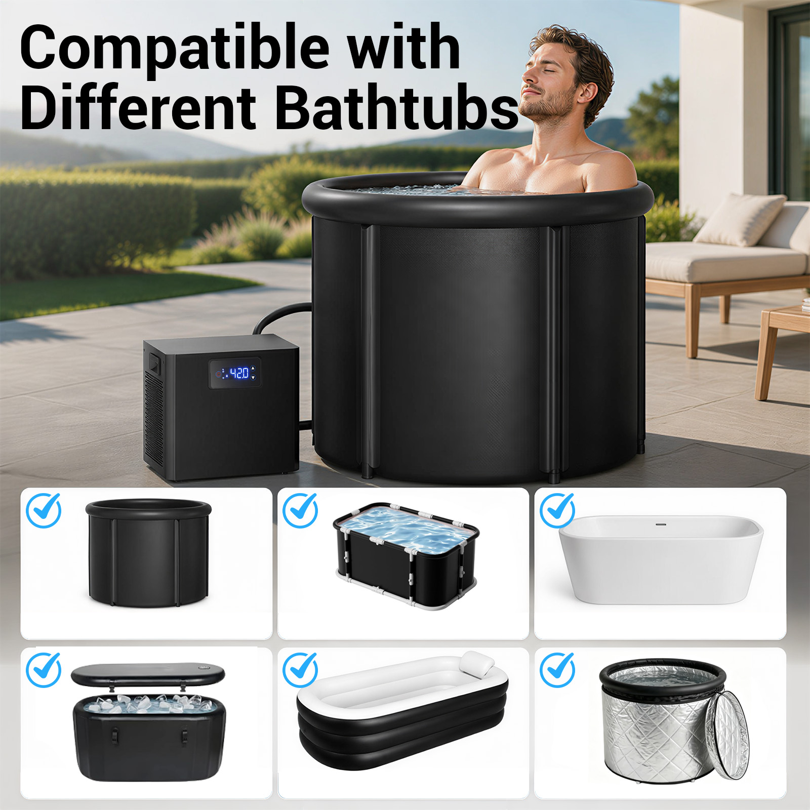 オーバル型アイスバスチラー＆コールドプランジタブキット、1/ - Medical Lab Upgrade のレビューと価格