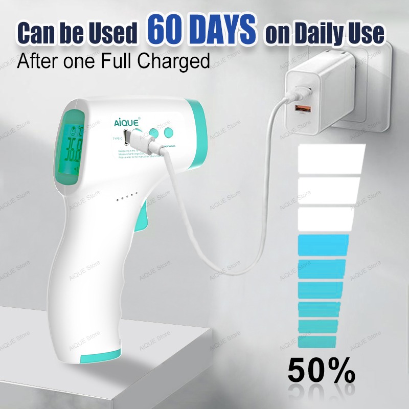 AiQUE充電式デジタル ℃ ℉   体温計 発熱 LED  - Digital Thermometer Infrared のレビューと価格