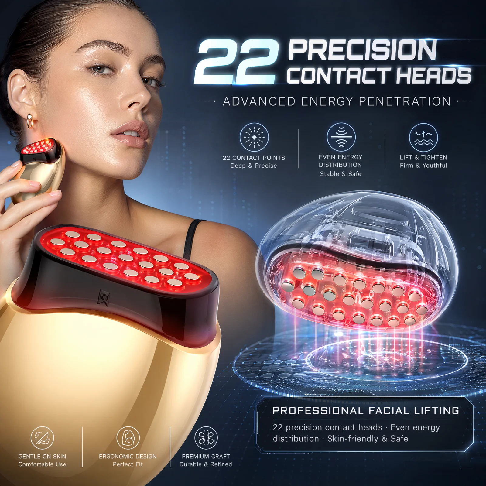 コラーゲン美容機器フェイシャルマッサージャー LED 光療法 - Medical Laboratory Science のレビューと価格