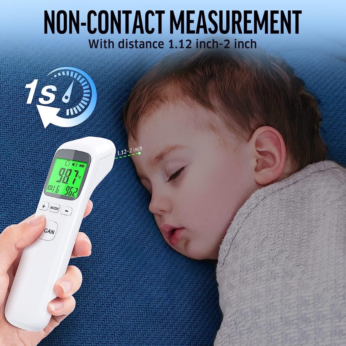 大人と子供用の体温計、非接触式額体温計、発熱警告、即時正確な - Digital Thermometer Infrared のレビューと価格