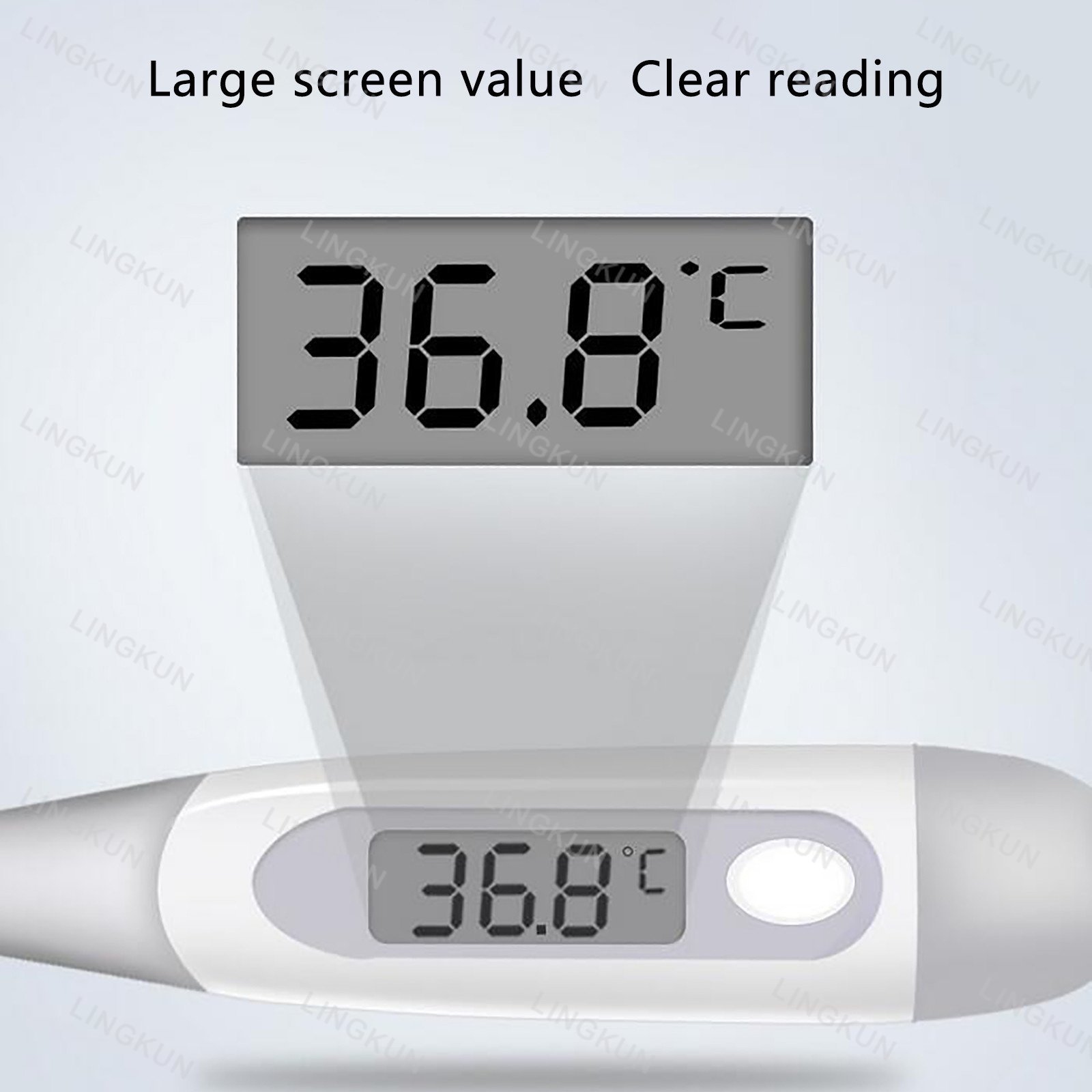 大人用体温計、発熱用ソフトヘッドデジタル口腔体温計、15秒の - Digital Thermometer Infrared のレビューと価格