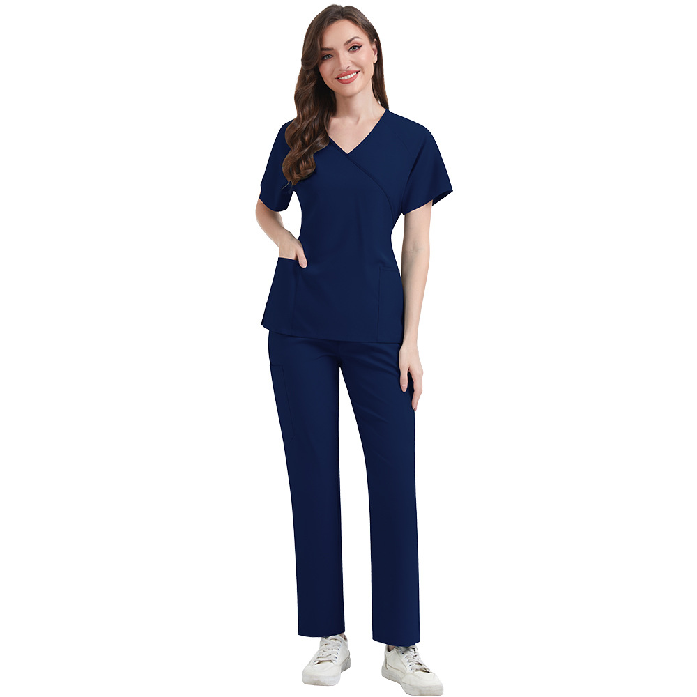 スリムフィット女性スクラブセット病院医療制服看護師アクセサリ - Medical Lab Uniform のレビューと価格