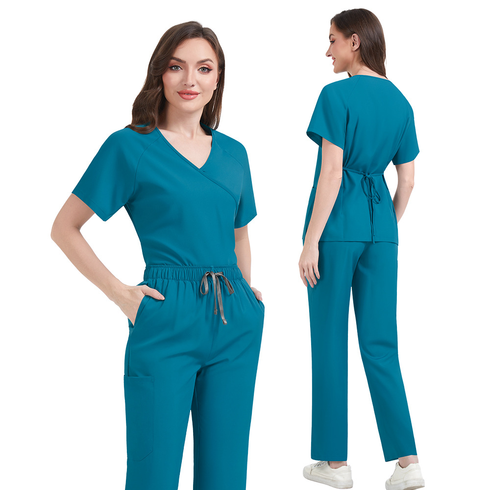 スリムフィット女性スクラブセット病院医療制服看護師アクセサリ - Medical Lab Uniform のレビューと価格