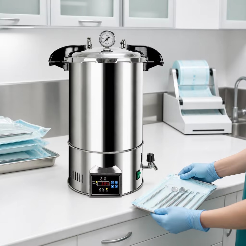 24Lデジタルオートクレーブ蒸気滅菌器、クイックオープン型、 - Medical Lab Usa のレビューと価格