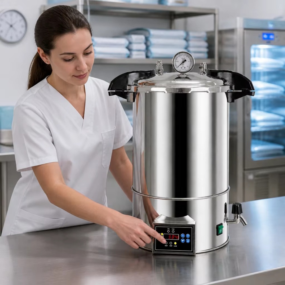 24Lデジタルオートクレーブ蒸気滅菌器、クイックオープン型、 - Medical Lab Usa のレビューと価格