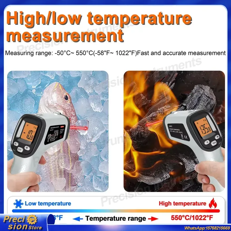 CX6050 ハンドヘルド非接触赤外線温度計ガンデジタルレー - Digital Thermometer Infrared のレビューと価格